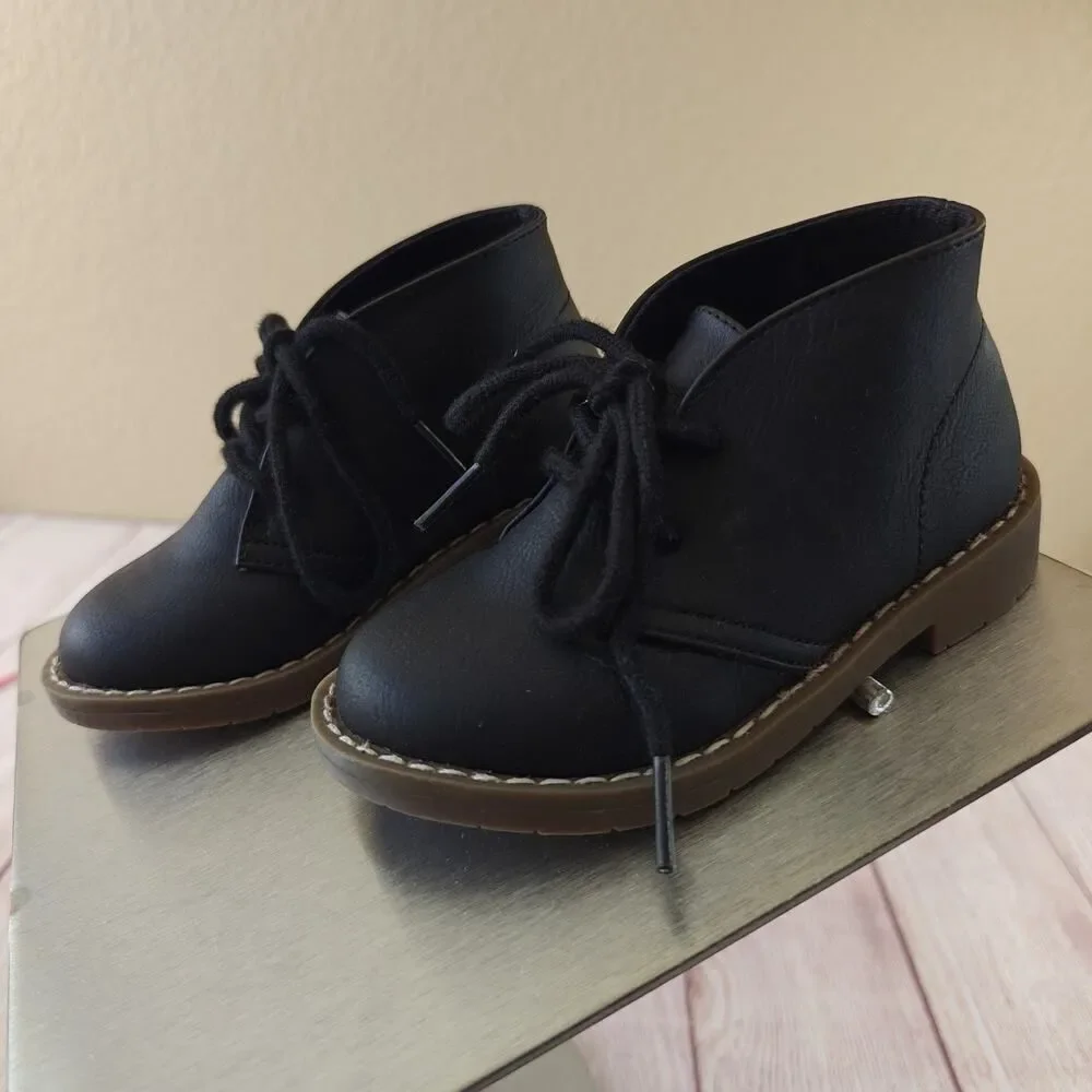 The Children's Place Toddler Boys Lace Up Boots - black sz 8
